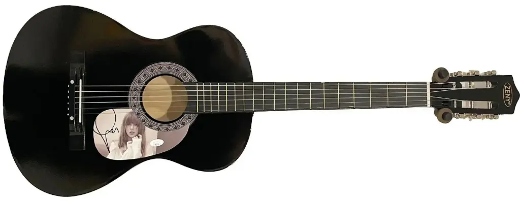 [MEM00182] Unframed Taylor Swift Signed Acoustic Guitar (JSA Certified Display Piece) - Black