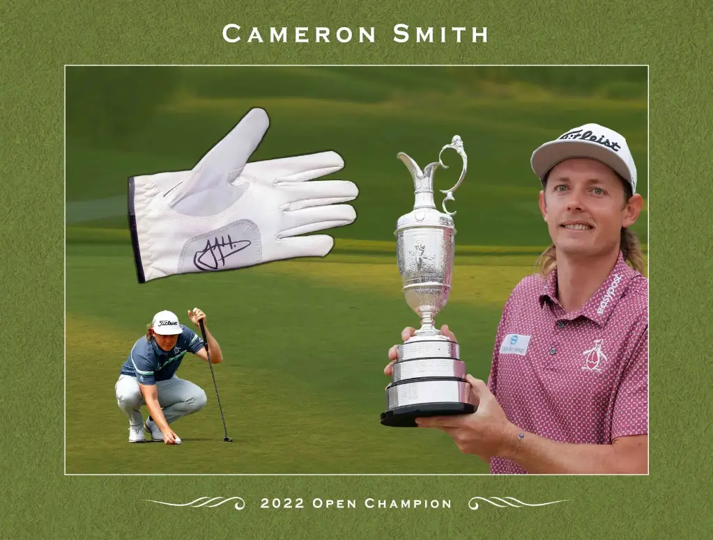 [MEM00121] Cameron Smith Signed Golf Glove Presented