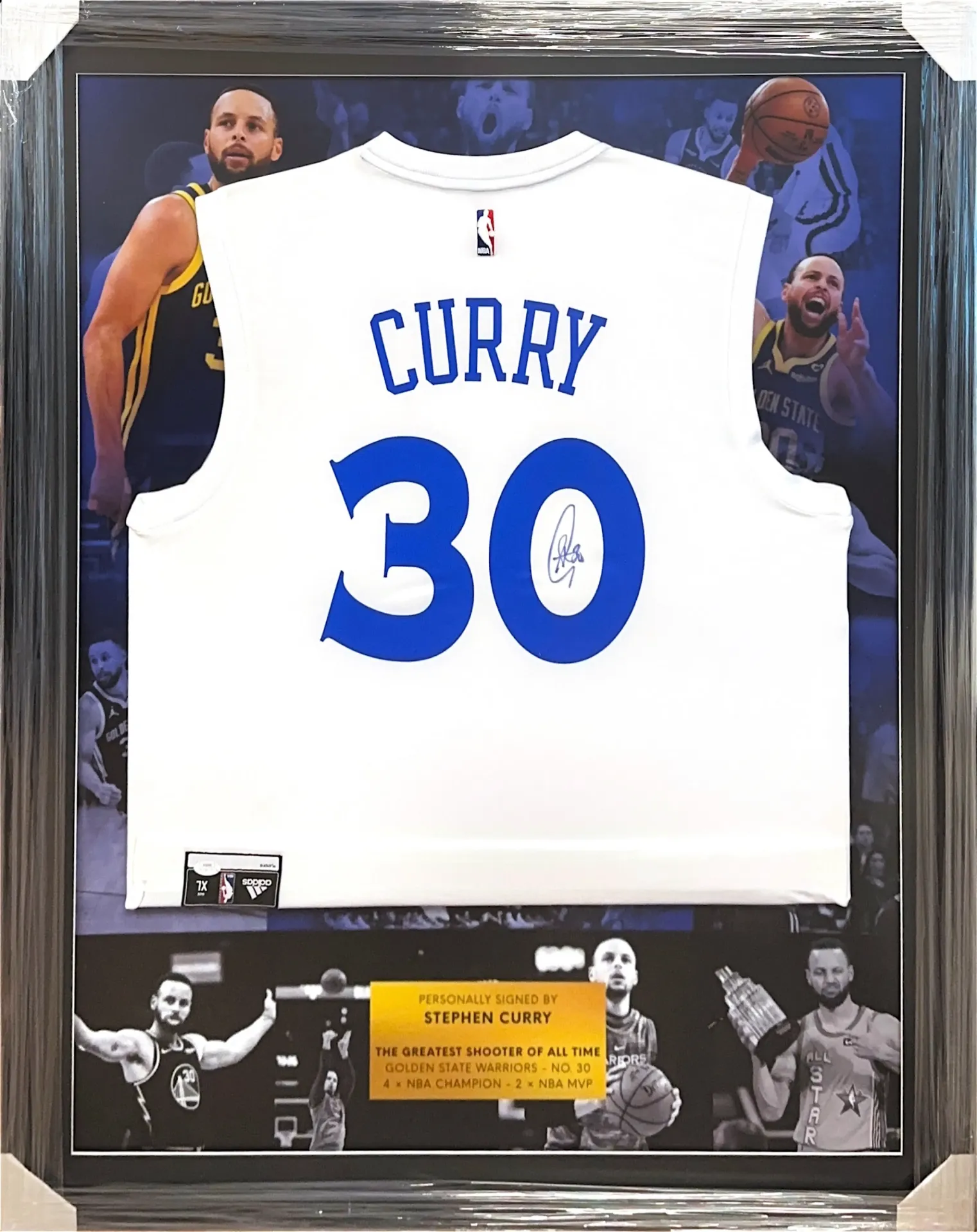 [MEM00155] Stephen Curry Signed Golden State Warriors 2017 Championship Jersey - JSA Certified & Hologram - Rare Collectible