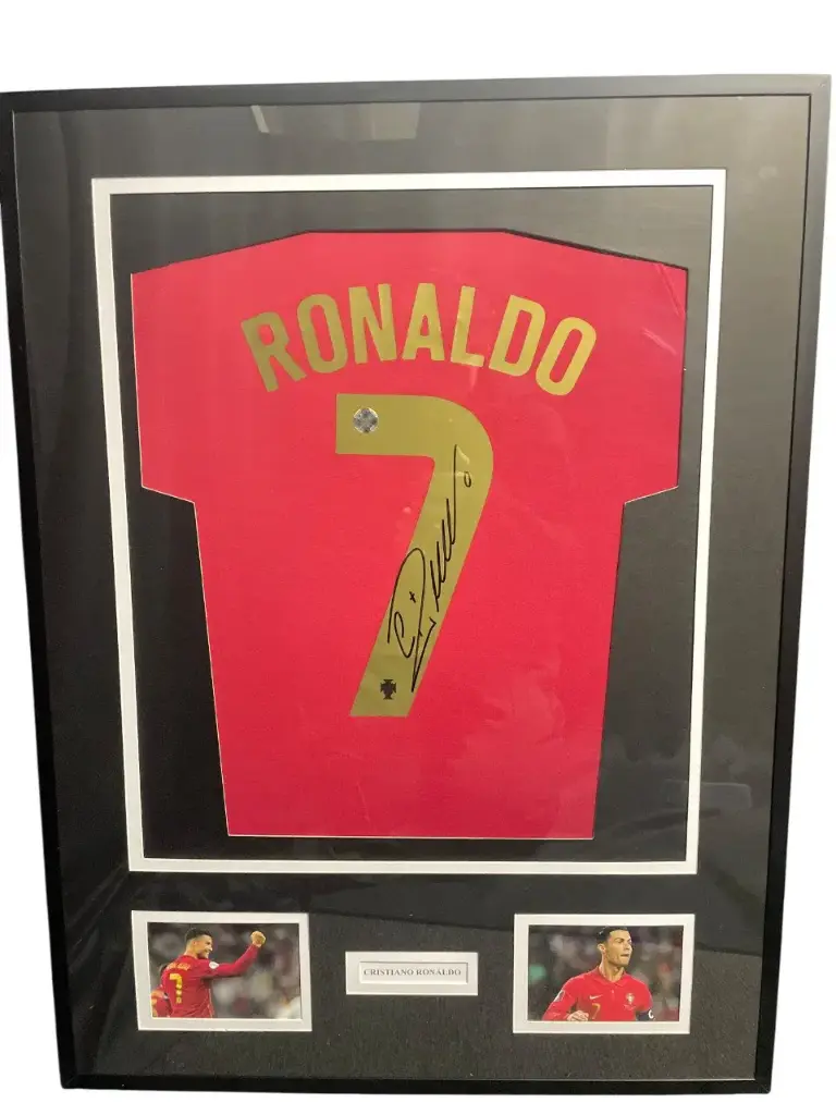 [MEM00159] Framed & Signed Cristiano Ronaldo Portugal #7 Match Shirt - 2020 - Limited Edition - COA